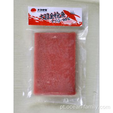 Embalagens a vácuo Carne de atum congelada descascada e picada
